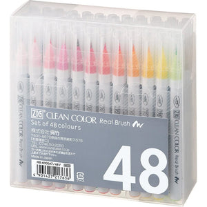 Zig Clean Color Real Brush 48 Colors Set, Flexible Brush - 02200058