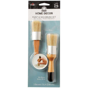 FolkArt, Home Decor, Small Paint & Wax Brush Set - 01420347