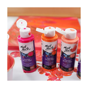 Pouring Acrylic Paint Set Premium 4pc x120ml - Coral - 04530446