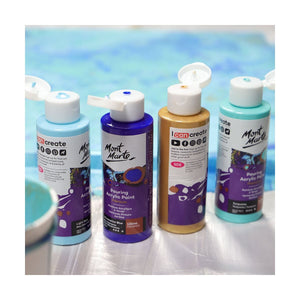 Pouring Acrylic Paint Set Premium 4pc x120ml - Golden Beach - 04530447