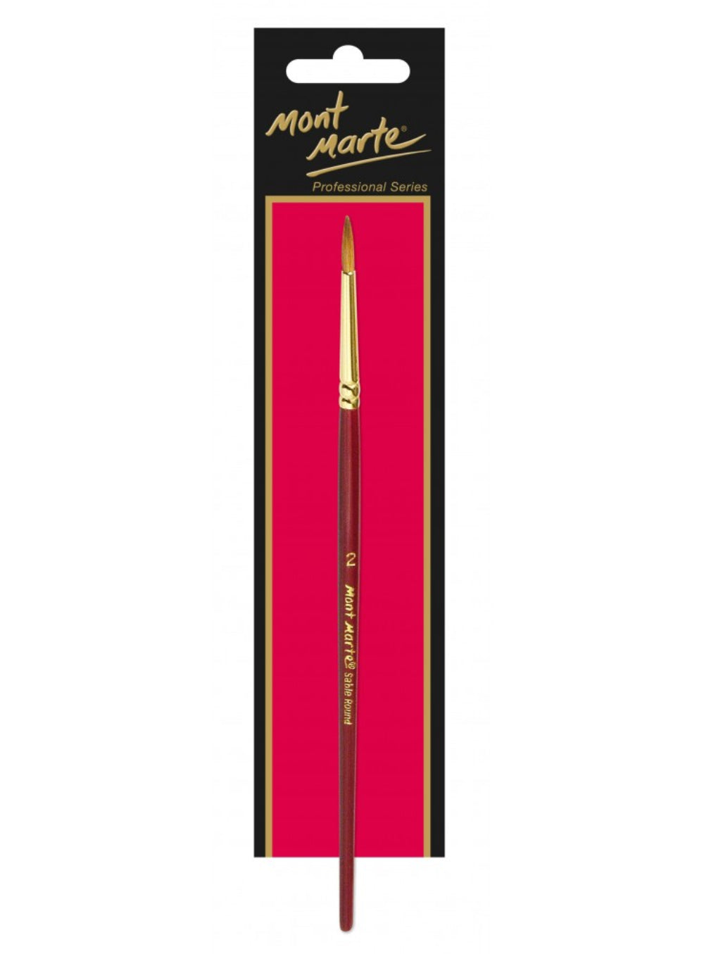 Mont Marte Artist Brush Sable Round 2 Set of 2pc - 04530471