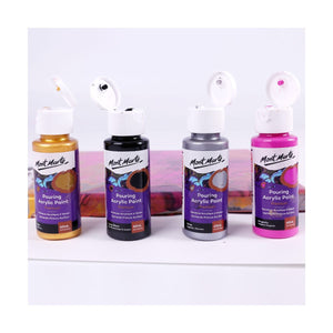 Mont Marte Pouring Acrylic Paint Set 4pc x 60ml - Cosmic - 04530507