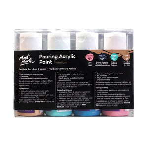 Mont Marte Pouring Acrylic Paint Set 4pc x 60ml - Flamingo - 04530508