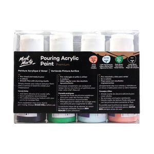 Mont Marte Pouring Acrylic Paint Set 4pc x 60ml - Rainforest - 04530509