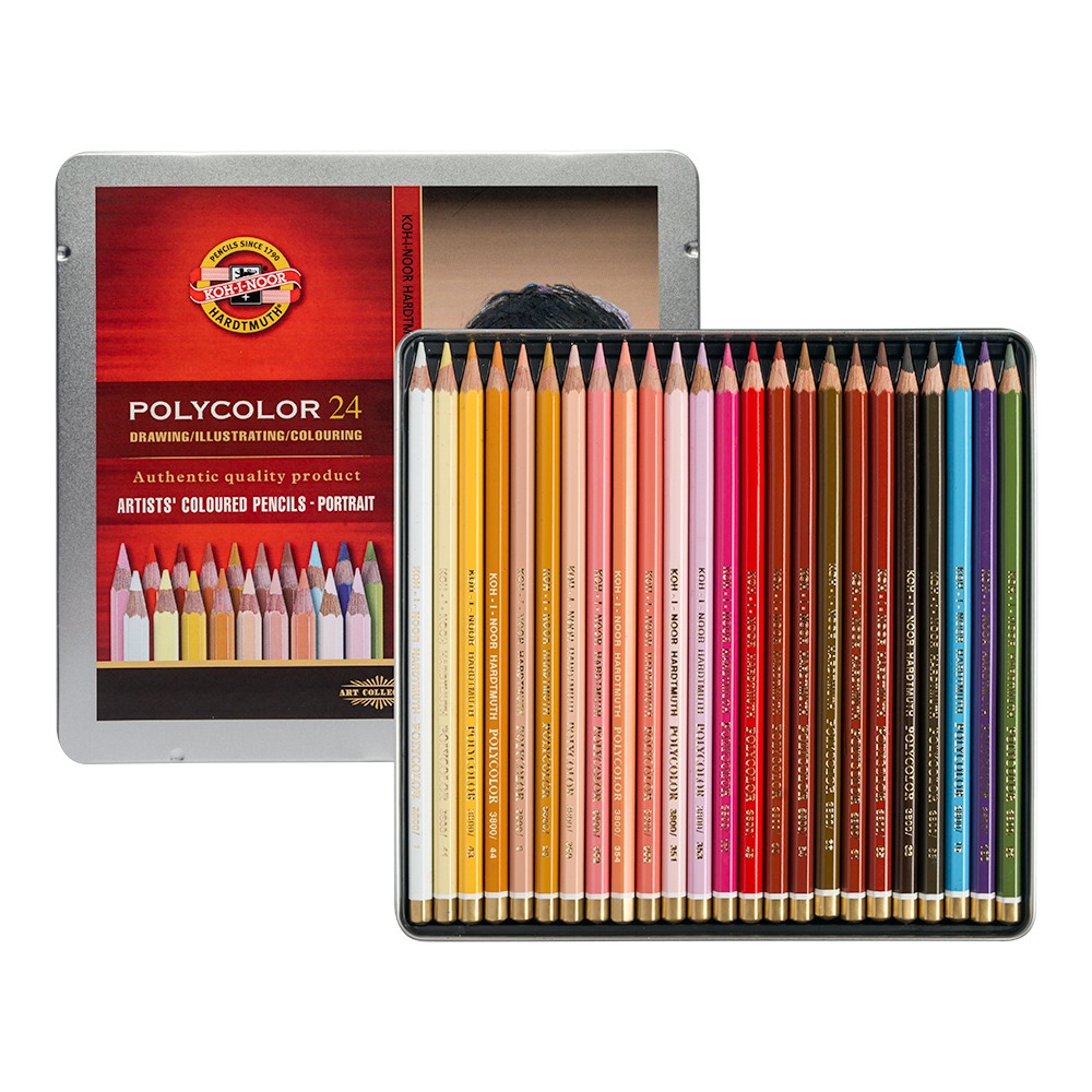 Koh-I-Noor Polycolor Artist Colored Pencils Set of 24Pencils - 05000131