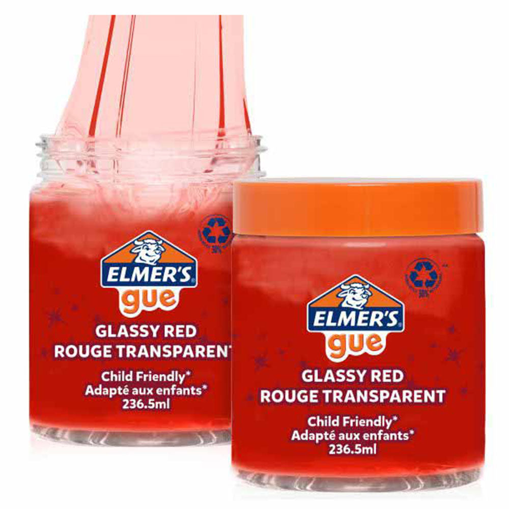 Elmer's GUE Pre-Made Slime, Glassy Red Slime, Scented, 236.5ml- 17250261