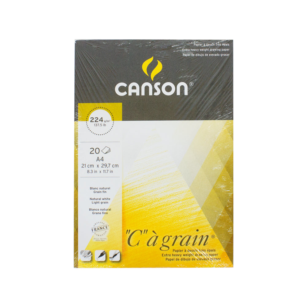 Canson &quot;C&quot; agrain Drawing Book 224gr A4 Set of 3pc - 07020075