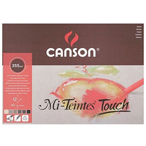 Canson Mi-Teintes Touch Assorted Pastel Paper Pads -( 29.7x42cm) 12 Sheet Pad - 07021226