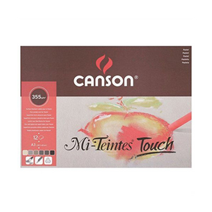 Canson Mi-Teintes Touch Assorted Pastel Paper Pads -( 29.7x42cm) 12 Sheet Pad - 07021226