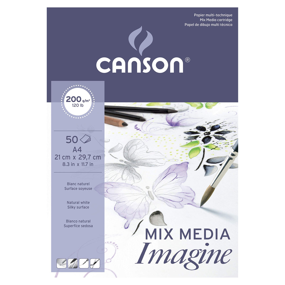 Bloc spiralé de papier CANSON XL MIX MEDIA 300 g