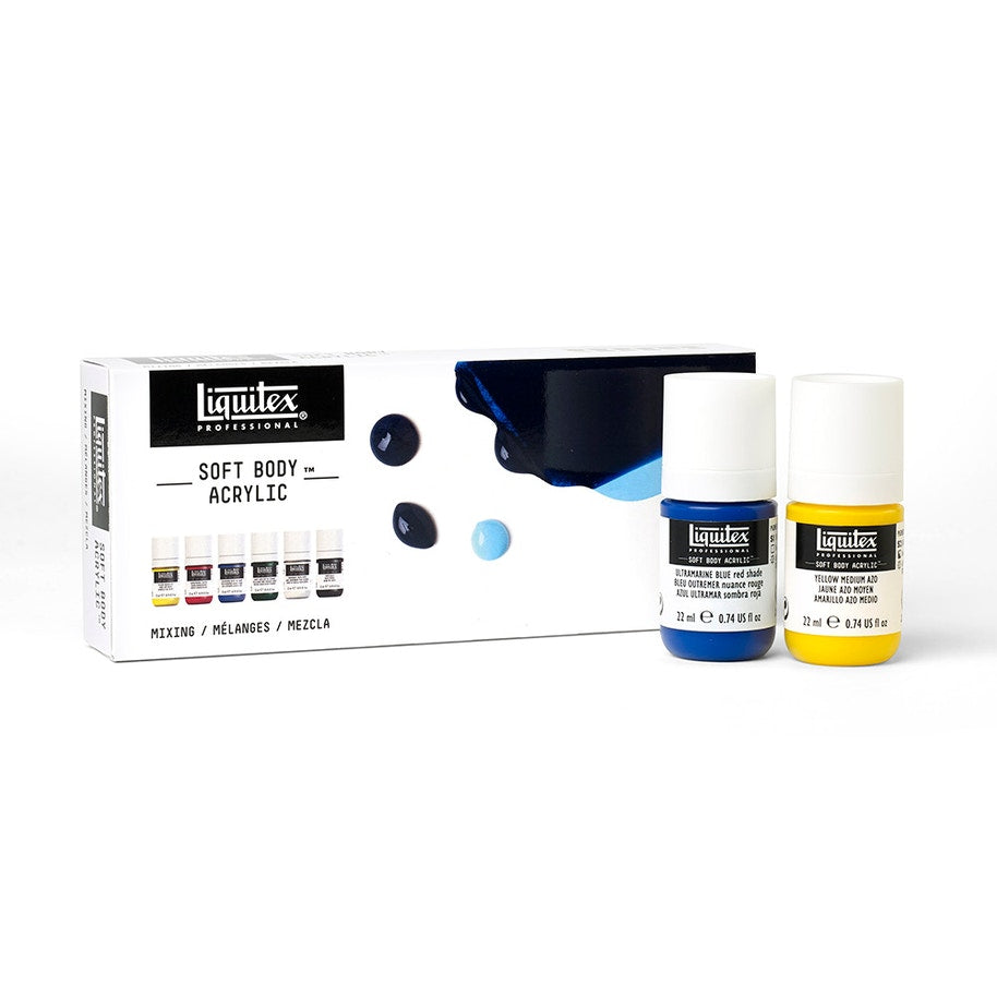 Liquitex Soft Body Acrylic Set 6pc x 22ml - 12200074