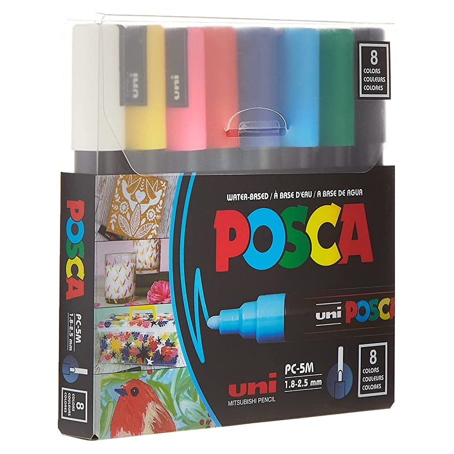 Uni Poscas Markers Set,PC-5M Full Colors Acrylic Graffiti rotuladores POP  Poster Advertisement Pens For Metal Rock Ceramic Glass - AliExpress