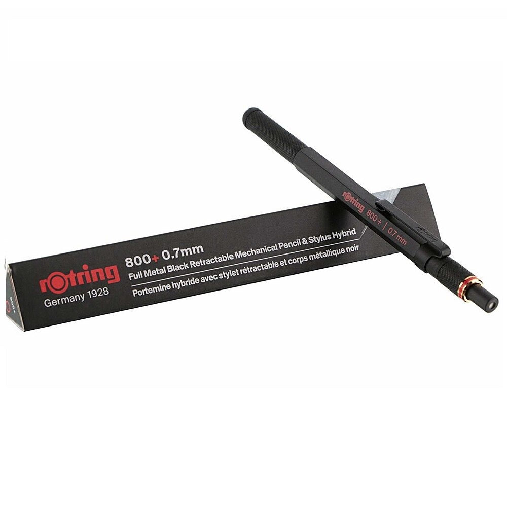 Rotring Mechanical Pencil (800+0.7mm) Full Black Mechanical Pencil &amp; Stylus Hybrid - 17250078