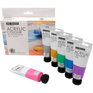 Art Rangers 6x75ml Acrylic Color Set - Piece Metallic Set - 17330046