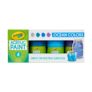 Crayola Multi-Surface Acrylic Paint, Ocean Colors 4pc - 01350168