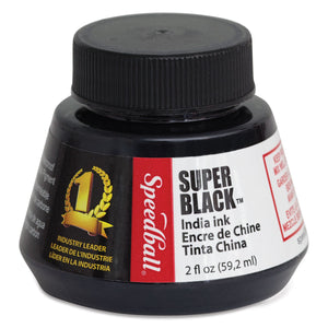 Speedball Super Black India Ink, 59ml, Set of 2pc - 01350246