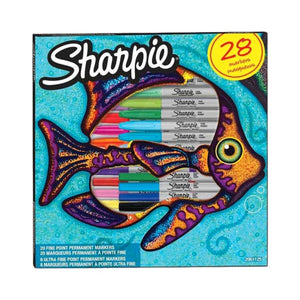 Sharpie, Fish Special Edition Permanent Marker Set Assorted, 28 Pieces -17250028