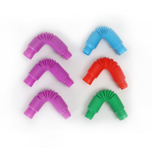 Fidget Pop Tube Toys Large Assorted Color Set of 6pc -17280021