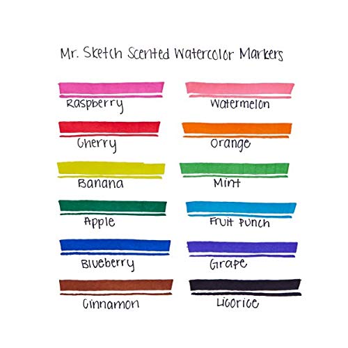Mr. Sketch, Chiseled Tip Marker, 12 Assorted Scented Marker -20100001