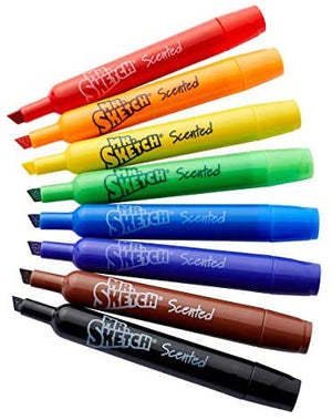 مجموعة مستر سكتش ، قلم تحديد محفور ، 8 قلم ماركر معطر متنوع  - 20100002