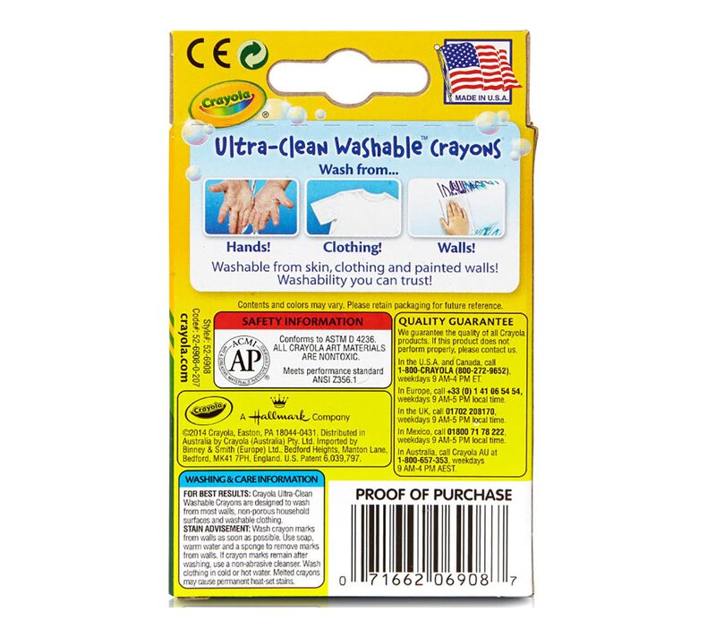 كرايولا ، اقلام تلوين كبيرة قابلة للغسل ، 8 ألوان - 01330749