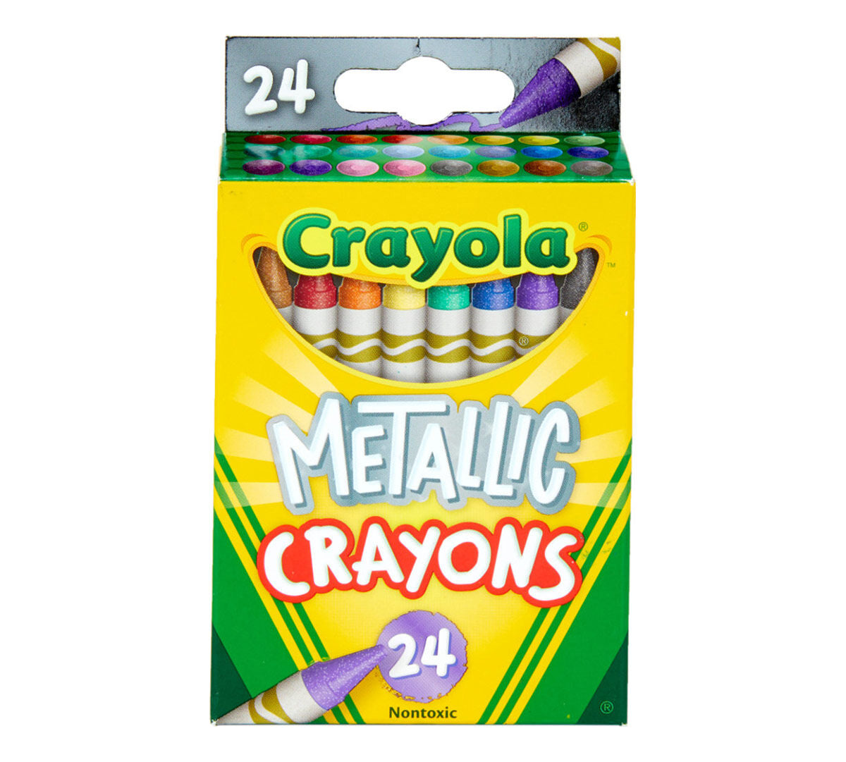 Crayola Metallic Crayons, Set 24 Count - 01350390 - Mogahwi Stationery