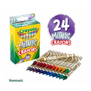 Crayola Metallic Crayons, Set 24 Count - 01350390