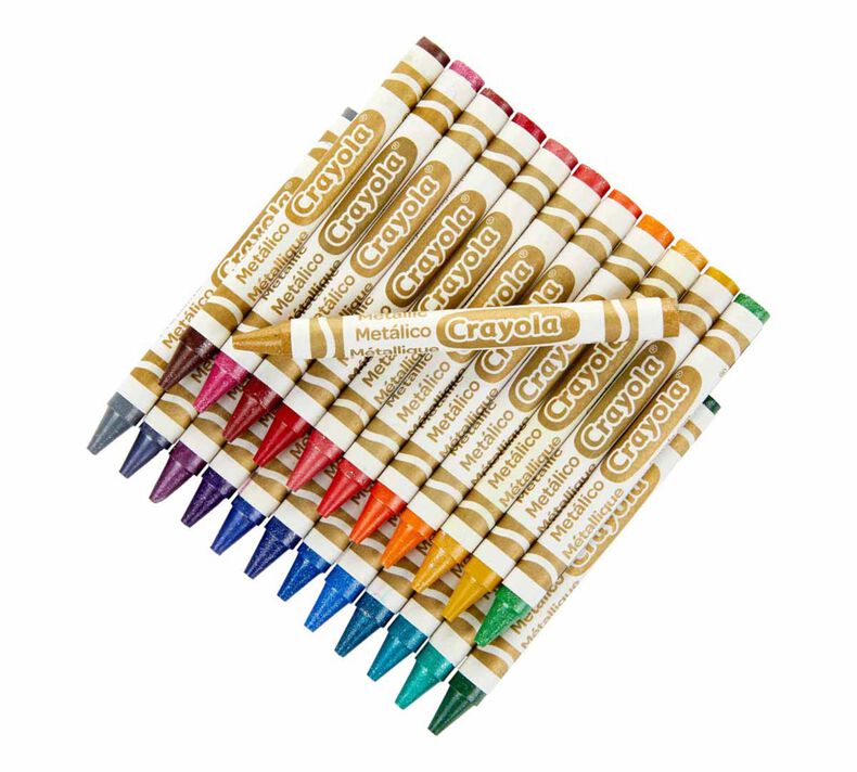 Crayola Metallic Crayons, Set 24 Count - 01350390 - Mogahwi Stationery