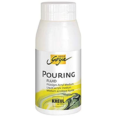Solo Goya Water Based Pouring Fluid Optimises Flow Performance of Acrylic Paints 500ml,, White - 52501653