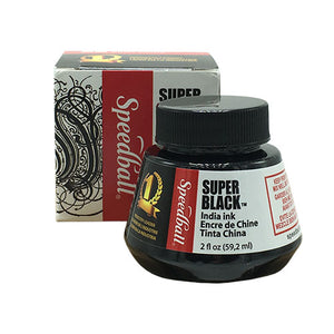 Speedball Super Black India Ink, 59ml, Set of 2pc - 01350246