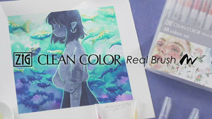 Zig Clean Color Real Brush 48 Colors Set, Flexible Brush - 02200058