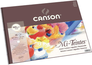 Canson Mi-Teintes Spiral Pastel Paper Pad (32 x 41cm) 16 Sheets - 07021252