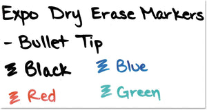 Expo, Low Odor Dry Erase Markers, Set of 12 Blue Colors - 17250241