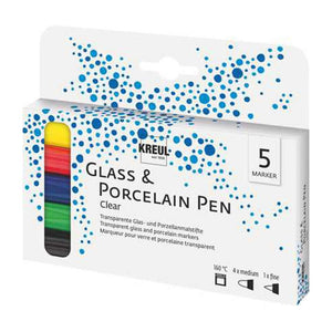 Kreul Glass & Porcelain Pen - Clear - 5 Marker - 52500631