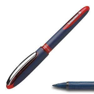 شنايدر ، قلم توقيع واحد ، قلم حبر سائل ، 1.0 مم ، أحمر ، مجموعة من 2 قلم 