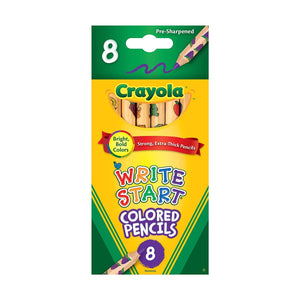 Crayola, Write Start Coloured Pencils, Pencil Crayons, Set of 8 Colors - 01330753