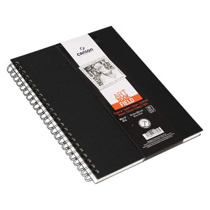 Canson, Spiral Sketch Book Fine, 23cm x 30.5cm, 90 Pages, Black - 07021110