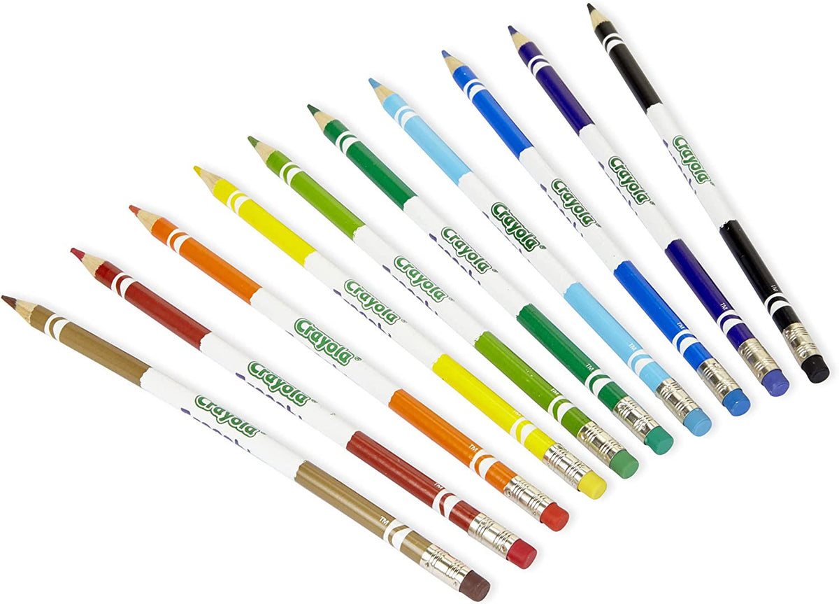 مجموعة أقلام رصاص ملونة قابلة للمسح من كرايولا 10 قلم - 01210095