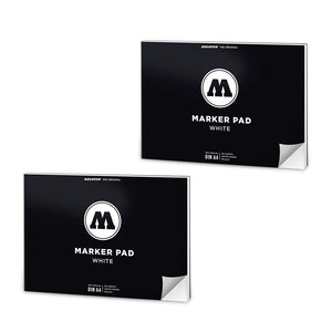 Molotow - Marker Pad White DIN A4 landscape, 50sheet, 297x210mm, Set of 2pc - 05600593