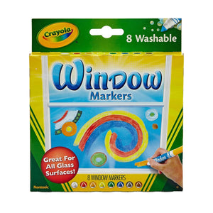 Crayola, Window Markers, 8 Washable Markers, 01350354