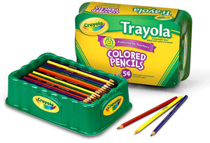 أقلام رصاص ملونة من كرايولا ، 54 قطعة ، ألوان نابضة بالحياة ، مبراة مسبقًا ، أدوات فنية ، رائعة لتلوين الكبار 