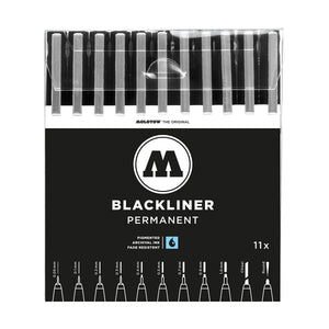 مولوتو - مجموعة أقلام بلاك لاينر كاملة ، 11 قلم ، 1 مجموعة لكل منها - 05600529