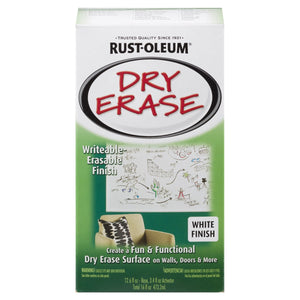 Rust-Oleum, Specialty Dry Erase Brush-On Paint Kit, White - 14230003