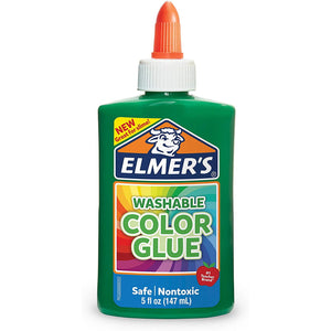 Elmer's Washable Color Glue, Green, 147ml, for Making Slime, Set of 2pc - 01230137