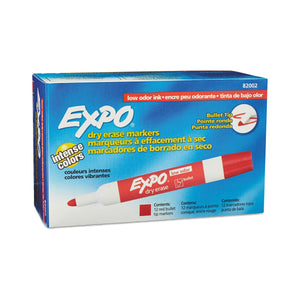 Expo, Low Odor Dry Erase Markers, Set of 12 Red Colors - 17250238