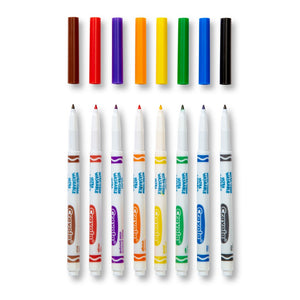 Crayola, Washable Fine line Markers 8 Colors - 01330740
