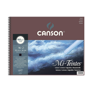 Canson Mi-Teintes Pad 16 Sheets Pastel Pad" Spiral  32 x 41cm Black - 07021541