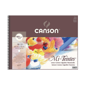 Canson Mi-Teintes Spiral Pastel Paper Pad (32 x 41cm) 16 Sheets - 07021252