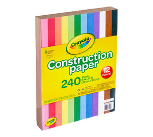 Crayola, Construction Paper Shapes, 240 sheet (22cm x 30cm) - 01210092