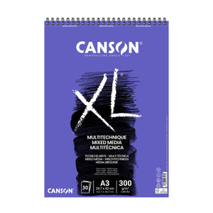 Canson Mix-Media XL Pad - A3 Pad for Acrylic, Watercolor, Pastel & Pencil - 30 Sheets - 07021260
